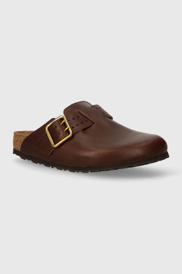 Birkenstock Kožne natikače Birkenstock Boston Bold Gap za muškarce, boja: smeđa, 1022589