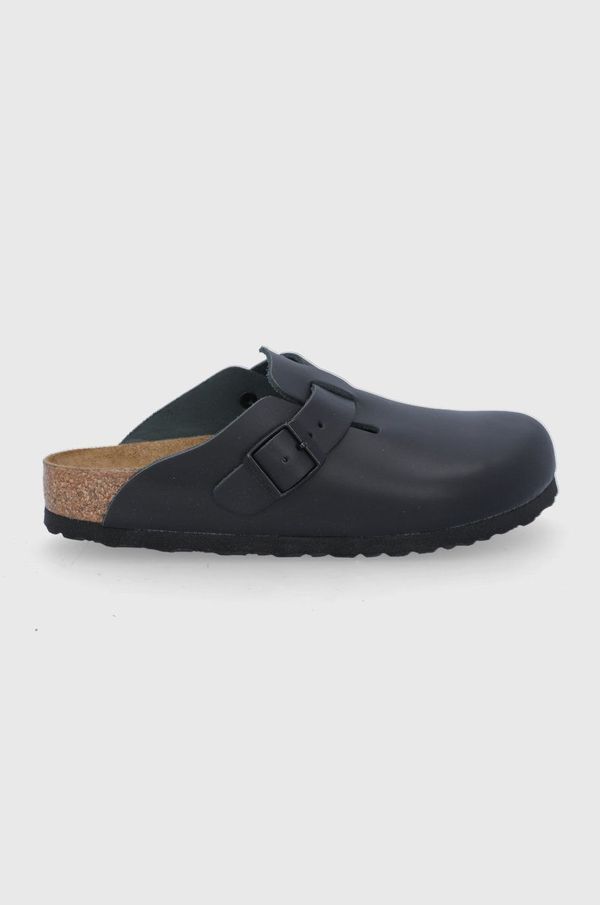 Birkenstock Kožne natikače Birkenstock Boston za žene, boja: crna, 60193-Black