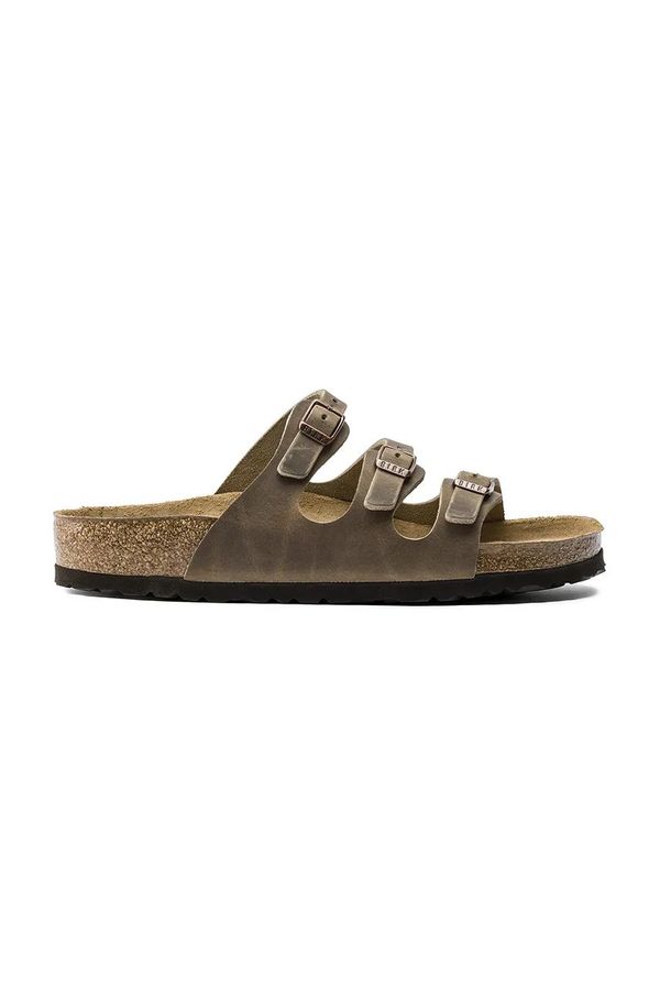 Birkenstock Kožne natikače Birkenstock Florida SFB za žene, boja: zelena, 1011432