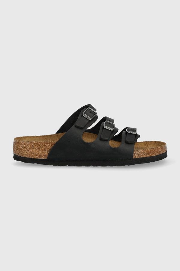 Birkenstock Kožne natikače Birkenstock Florida za žene, boja: crna, 1011445