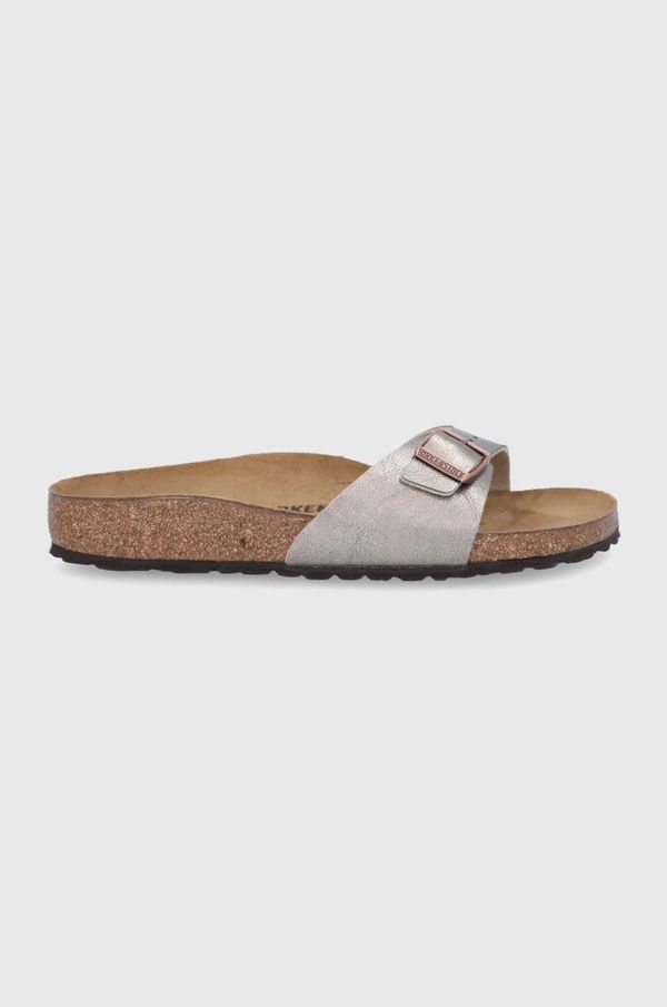 Birkenstock Kožne natikače Birkenstock Madrid za žene, boja: zlatna, 1020632.Taupe-Taupe