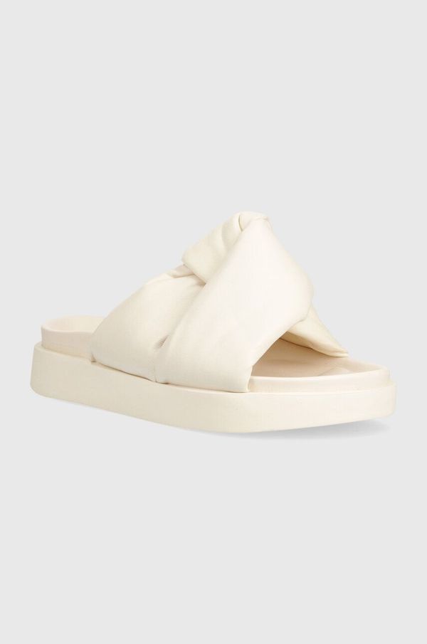 Inuikii Kožne natikače Inuikii Soft Crossed za žene, boja: bež, s platformom, 70104-140