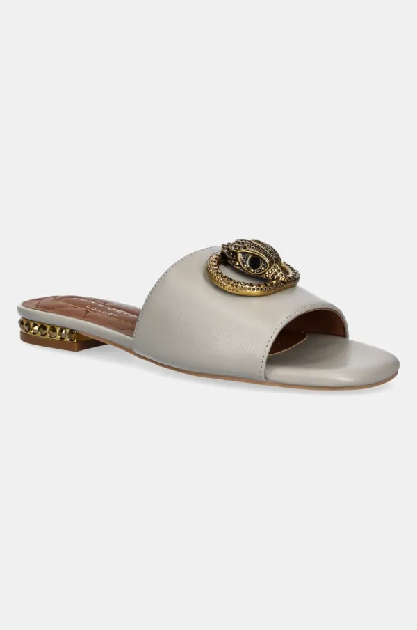 Kurt Geiger London Kožne natikače Kurt Geiger London Chelsea Flat Sandal za žene, boja: siva, 3416223109