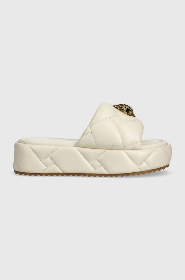 Kurt Geiger London Kožne natikače Kurt Geiger London Kensington Puff Flatform za žene, boja: bež, s platformom, 2017841109