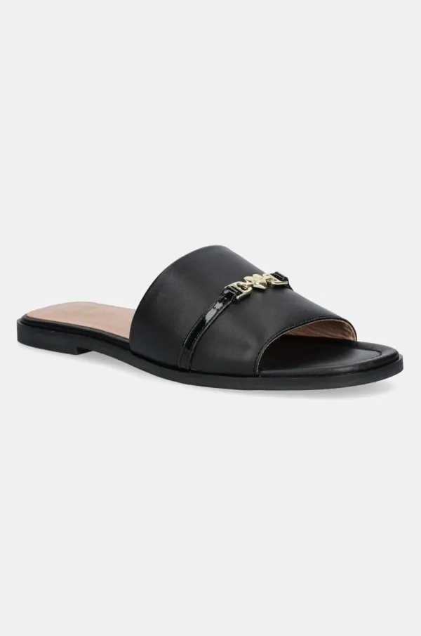 Love Moschino Kožne natikače Love Moschino za žene, boja: crna, JA28082G1MIA400A