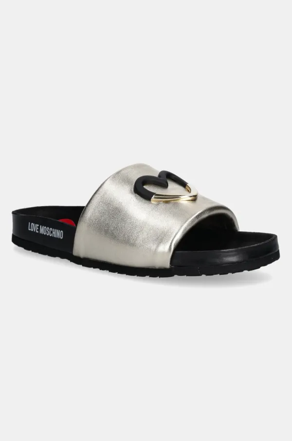 Love Moschino Kožne natikače Love Moschino za žene, boja: zlatna, JA28283G1MIF0900