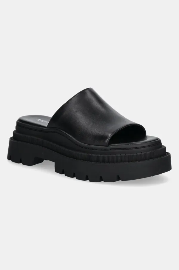 MICHAEL Michael Kors Kožne natikače MICHAEL Michael Kors Kendra za žene, boja: crna, s platformom, 40R5KEFS1L.001