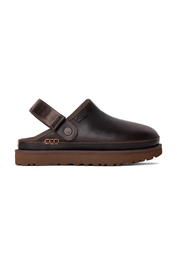 UGG Kožne natikače UGG Goldenstar Clog Lthr Regen