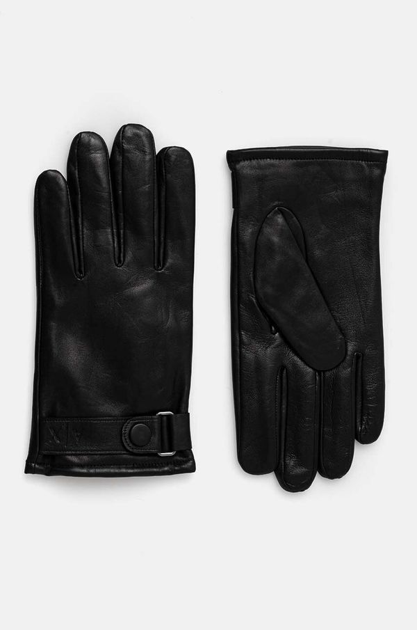 Armani Exchange Kožne rukavice Armani Exchange za muškarce, boja: crna, 954632 2F191