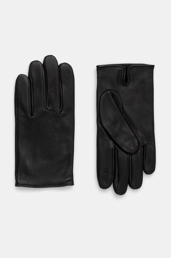 Boss Orange Kožne rukavice Boss Orange za muškarce, boja: crna, 50526831