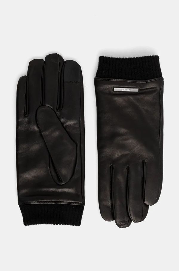 Calvin Klein Kožne rukavice Calvin Klein za muškarce, boja: crna, K50K512379