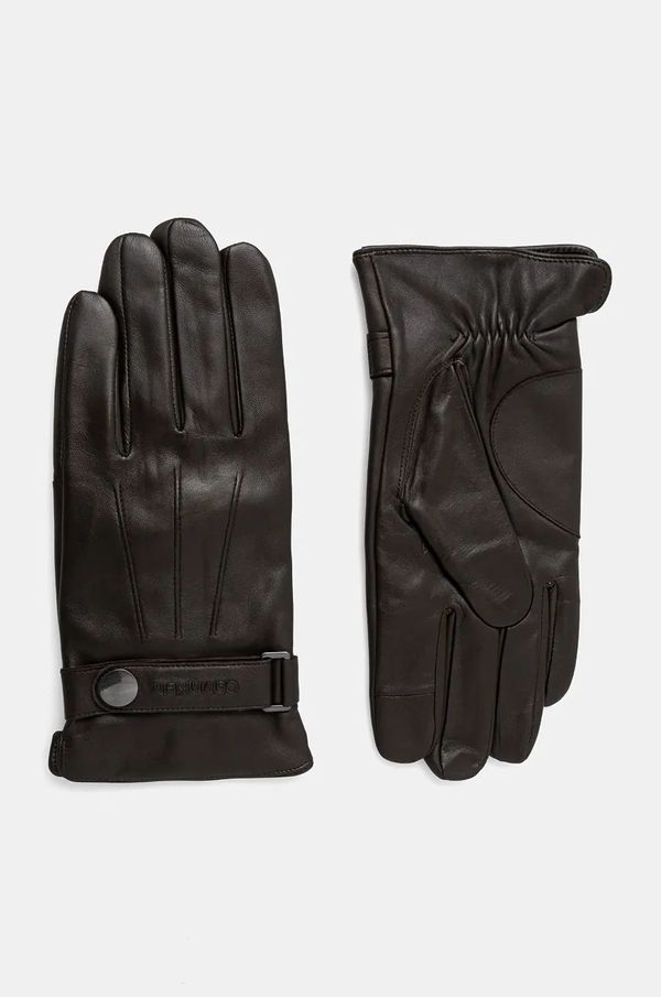 Calvin Klein Kožne rukavice Calvin Klein za muškarce, boja: crna, K50K512384