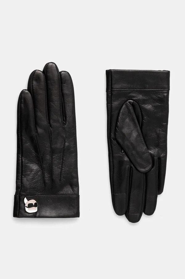 Karl Lagerfeld Kožne rukavice Karl Lagerfeld za žene, boja: crna, 246W3607