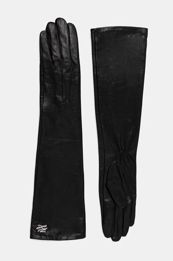 Karl Lagerfeld Kožne rukavice Karl Lagerfeld za žene, boja: crna, A1W33102
