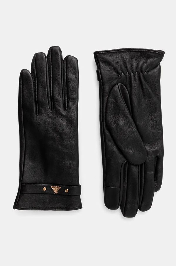 Medicine Kožne rukavice Medicine za žene, boja: crna