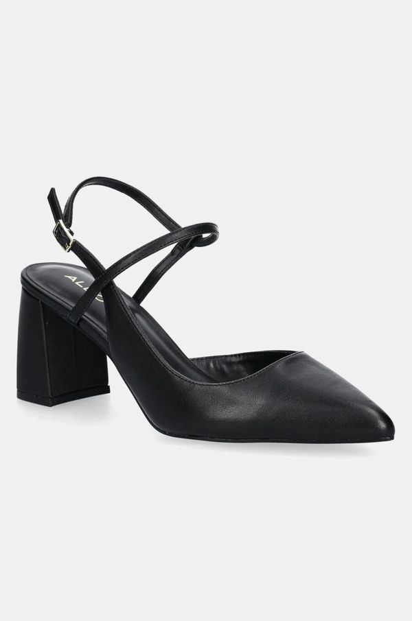 Aldo Kožne salonke Aldo LAURA boja: crna, s debelom potpeticom, s otvorenom petom, 13728101