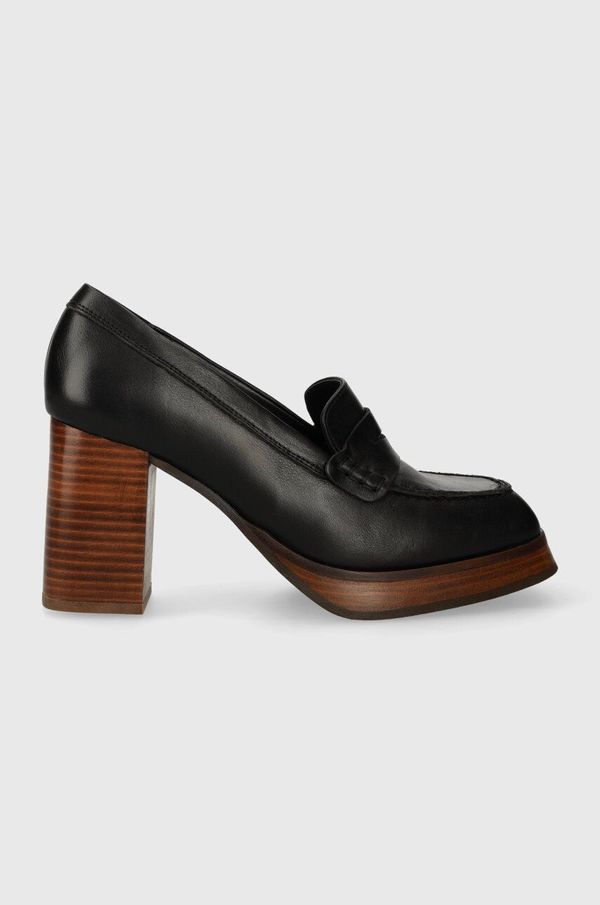 Alohas Kožne salonke Alohas Busy boja: crna, s debelom potpeticom, S00186.25