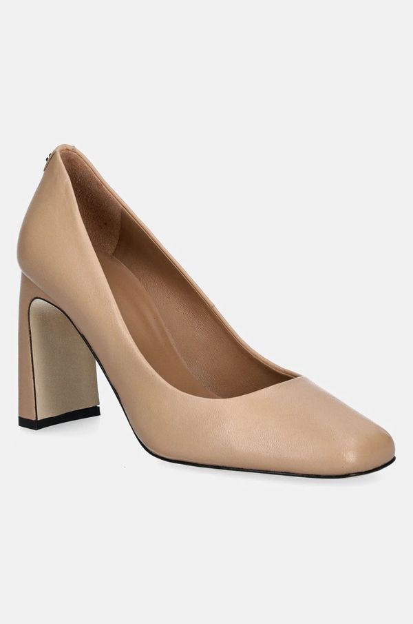 BOSS Kožne salonke BOSS Charlieze boja: bež, s debelom potpeticom, 50536335