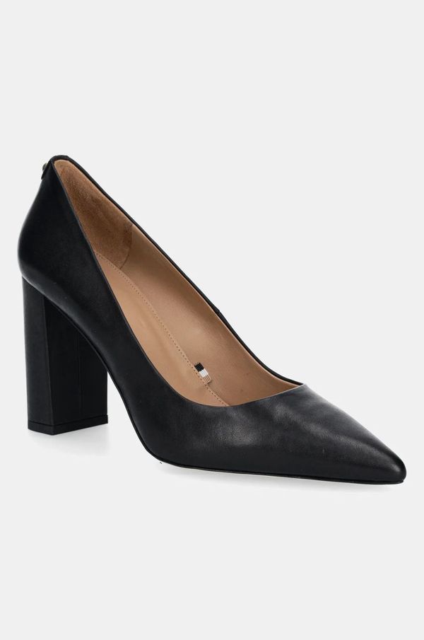 BOSS Kožne salonke BOSS Janet boja: crna, s debelom potpeticom, 50543557