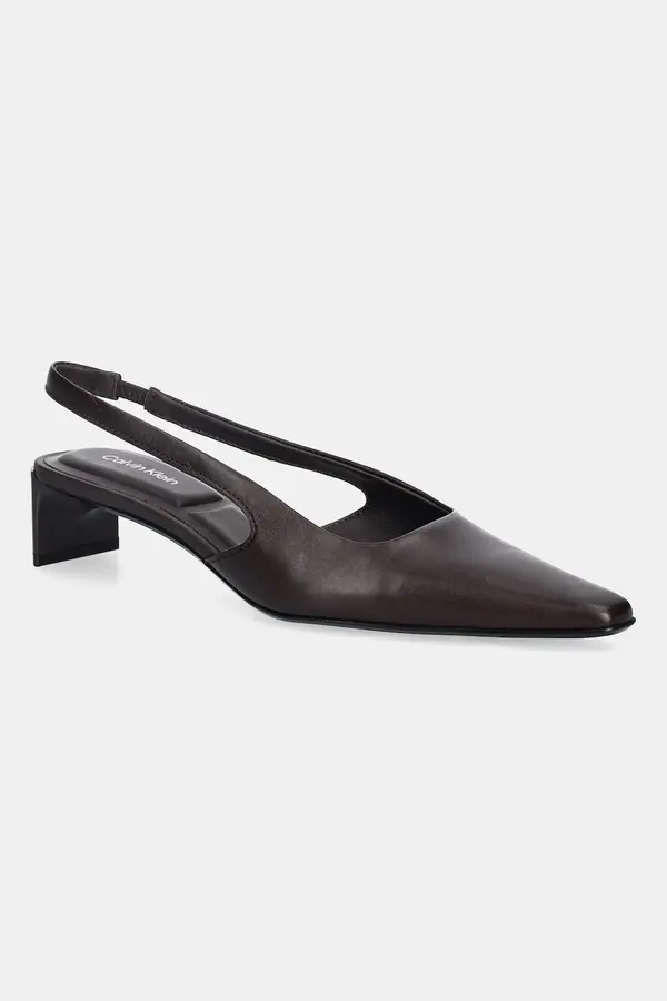 Calvin Klein Kožne salonke Calvin Klein SET BACK HEEL PUMP SLINGBACK LTH
