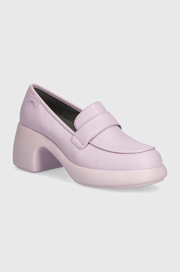 Camper Kožne salonke Camper Thelma II boja: ljubičasta, s debelom potpeticom, K201292-019