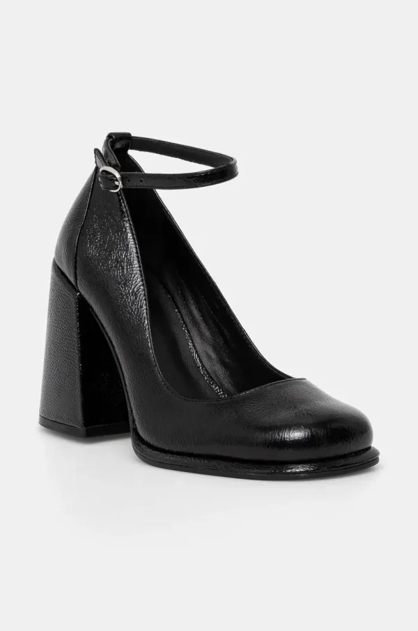 HUGO Kožne salonke HUGO Kiora boja: crna, s debelom potpeticom, 50536423