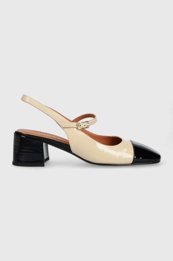 Jonak Kožne salonke Jonak DOUMY VERNIS boja: bež, s debelom petom, s otvorenom petom, 3400169