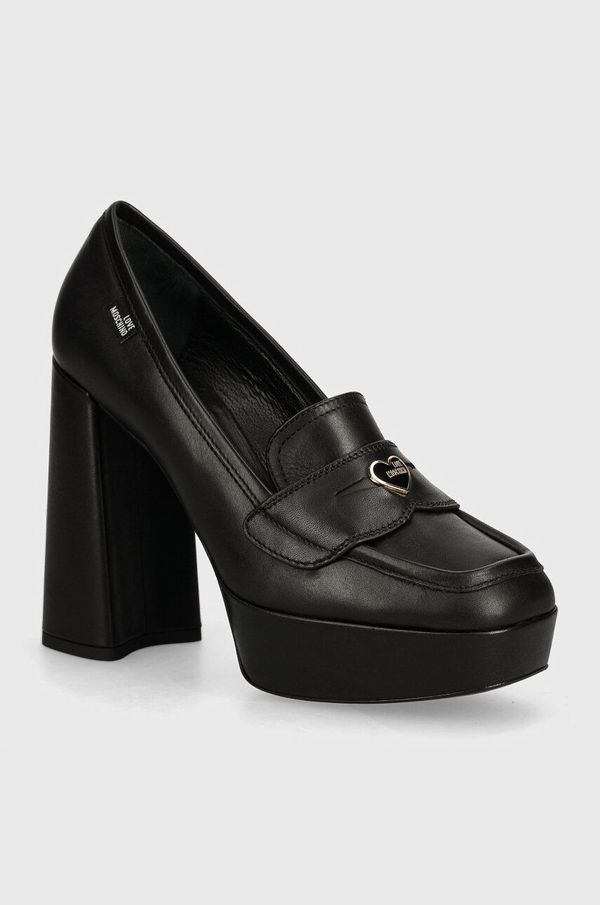 Love Moschino Kožne salonke Love Moschino boja: crna, s debelom potpeticom, JA1013CG1LIA0000