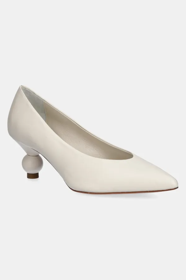 Weekend Max Mara Kožne salonke Weekend Max Mara RENZA boja: bež, s debelom potpeticom, 2515521054600