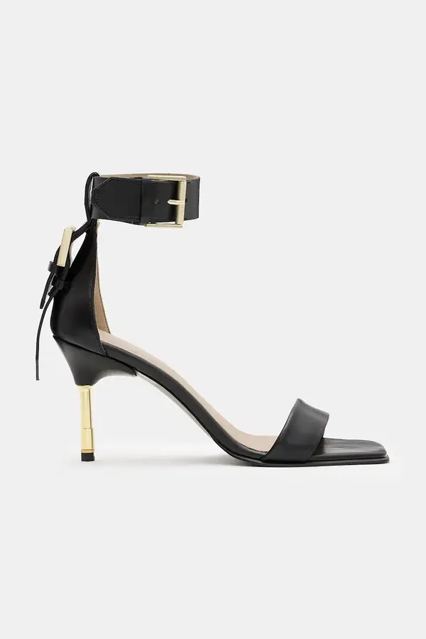 AllSaints Kožne sandale AllSaints Noir Mid Sandal