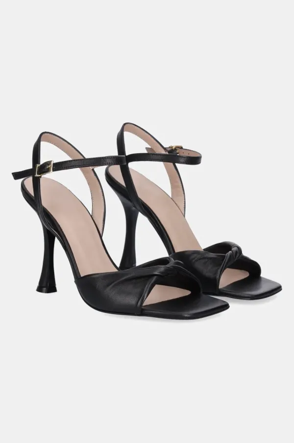 Answear Lab Kožne sandale Answear Lab boja: crna