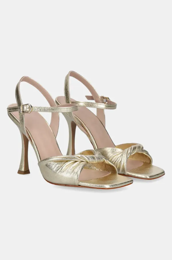 Answear Lab Kožne sandale Answear Lab boja: zlatna