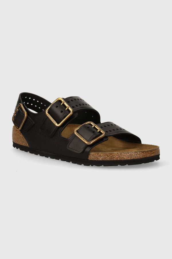 Birkenstock Kožne sandale Birkenstock Milano Bold Gap za muškarce, boja: crna, 1023622
