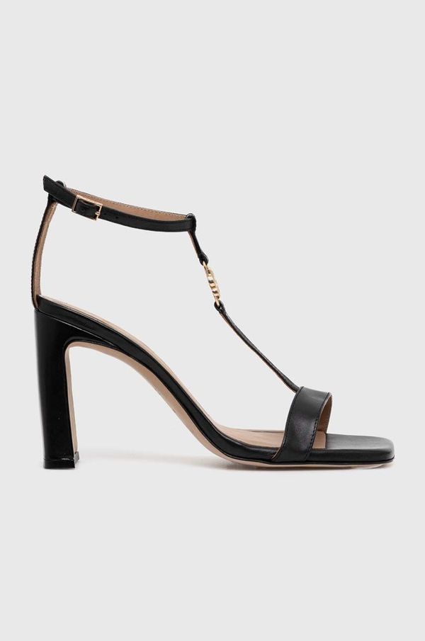 Boss Kožne sandale BOSS Rose boja: crna, 50516203