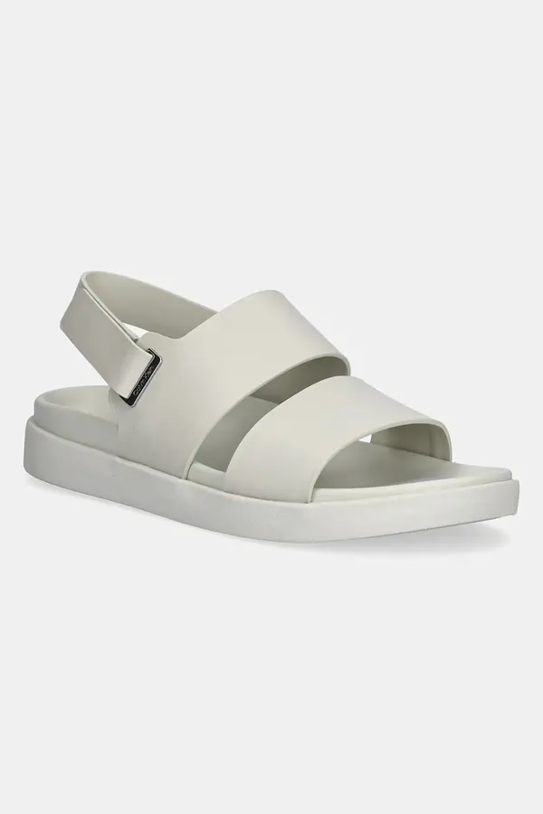 Calvin Klein Kožne sandale Calvin Klein FLAT ADJ SANDAL EYELET