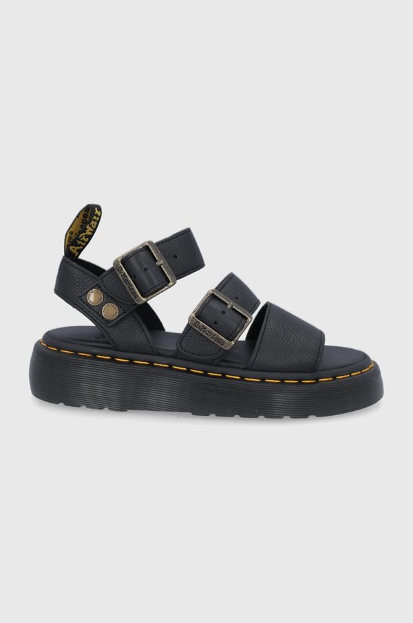 Dr. Martens Kožne sandale Dr. Martens Gryphon Quad za žene, boja: crna, DM25720001.Gryphon.Qu-Black