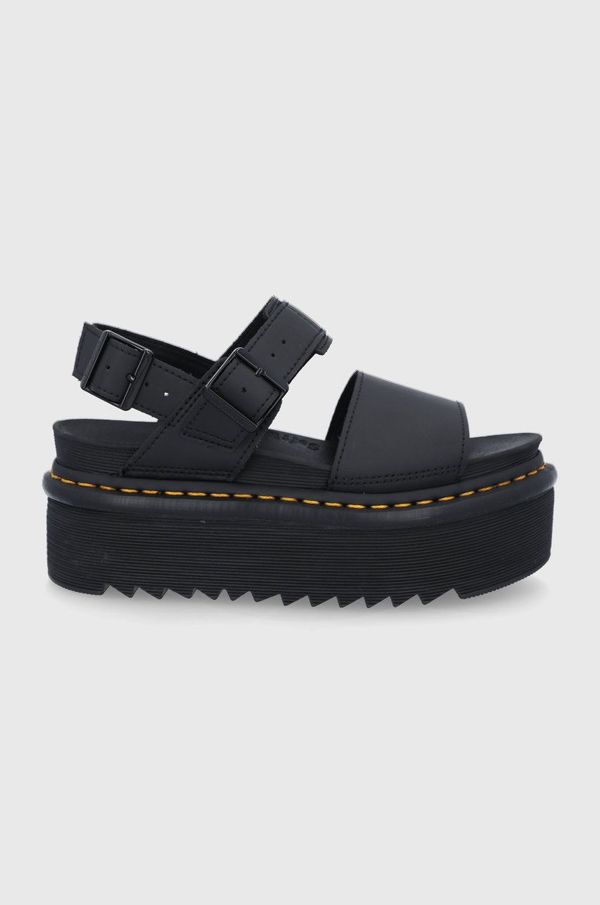 Dr. Martens Kožne sandale Dr. Martens Voss Quad za žene, boja: crna, DM26725001.Voss.Quad.Bl-Black