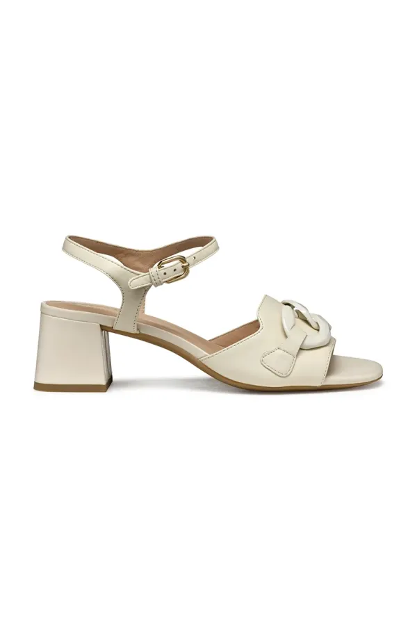 Geox Kožne sandale Geox D NEW ERAKLIA 50 T boja: bež, D55YQC 000TU C1122