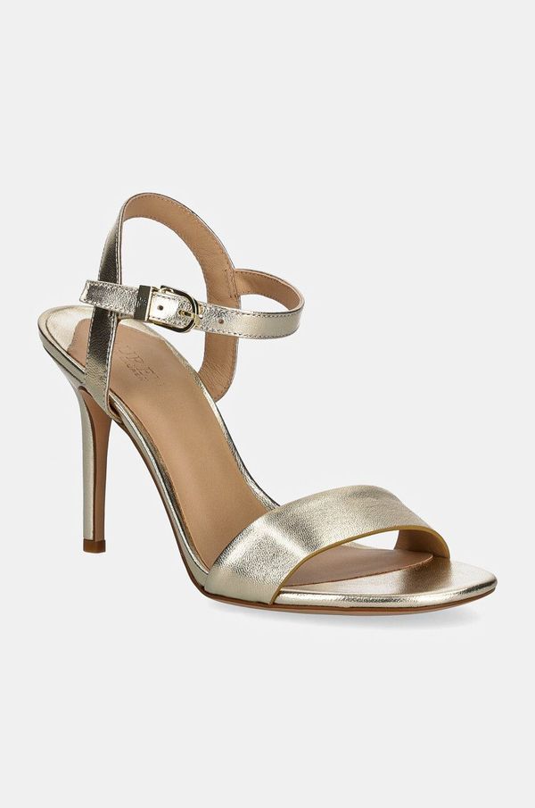 Lauren Ralph Lauren Kožne sandale Lauren Ralph Lauren Gwen boja: zlatna, 802940587001