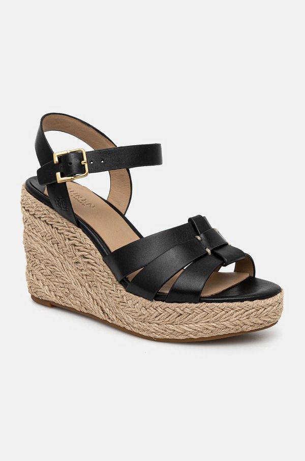 Lauren Ralph Lauren Kožne sandale Lauren Ralph Lauren Soffia Espdr boja: crna, 802953961002
