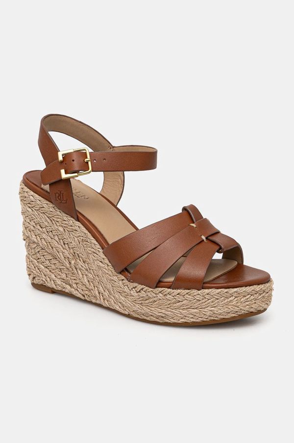 Lauren Ralph Lauren Kožne sandale Lauren Ralph Lauren Soffia Espdr boja: smeđa, 802953961001