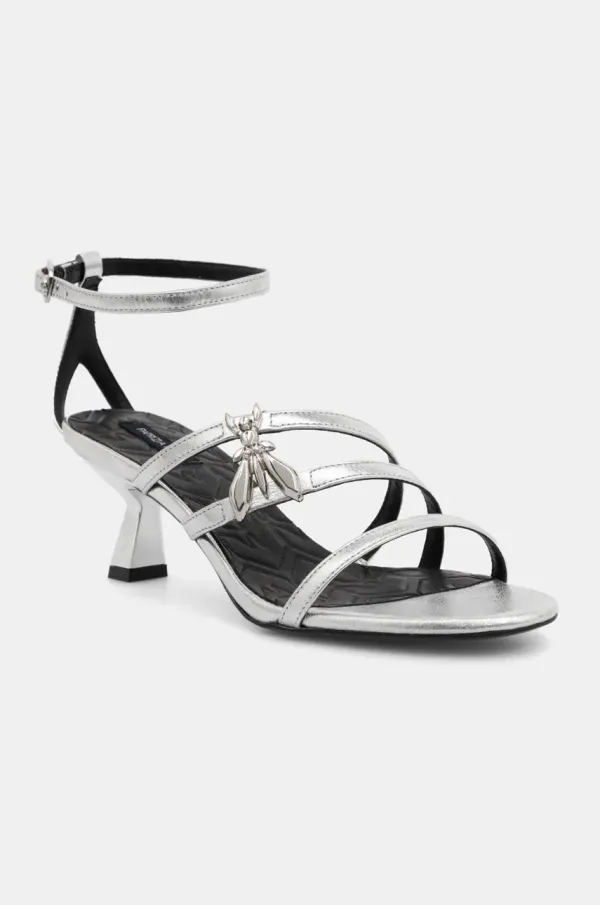 Patrizia Pepe Kožne sandale Patrizia Pepe boja: srebrna, 8X0075 L031 S298