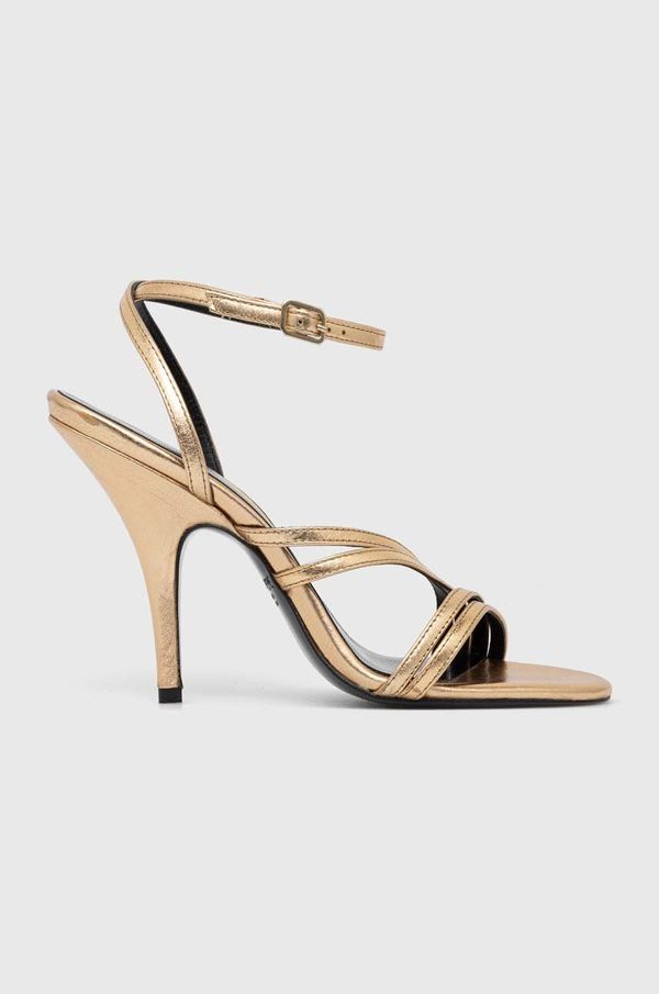 Patrizia Pepe Kožne sandale Patrizia Pepe boja: zlatna, 8X0005 L031 Y442