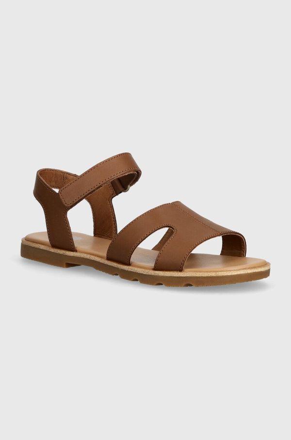 Sorel Kožne sandale Sorel ELLA III ANKLE STRAP za žene, boja: smeđa, 2076821242