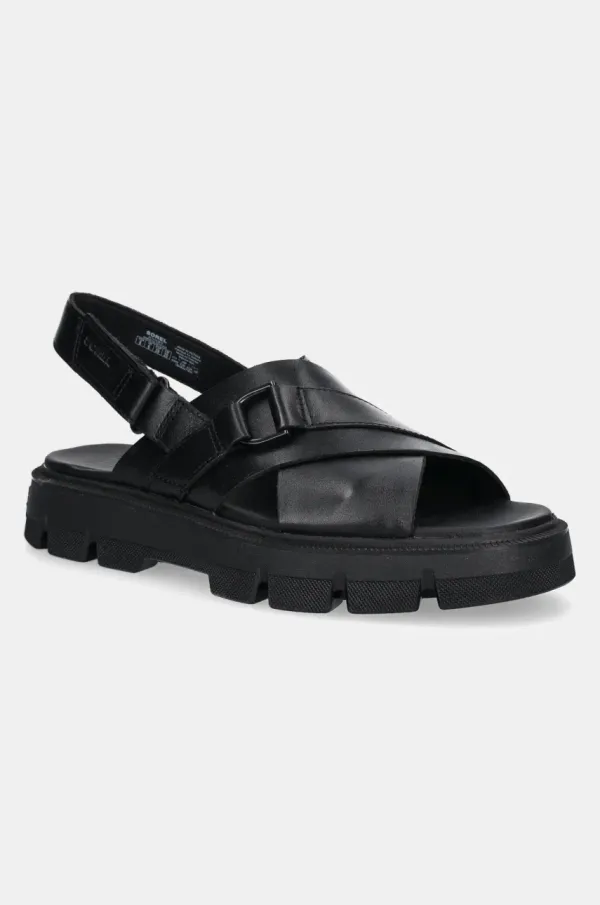 Sorel Kožne sandale Sorel REIN CB CRISSCROSS za žene, boja: crna, s platformom, 2114141010