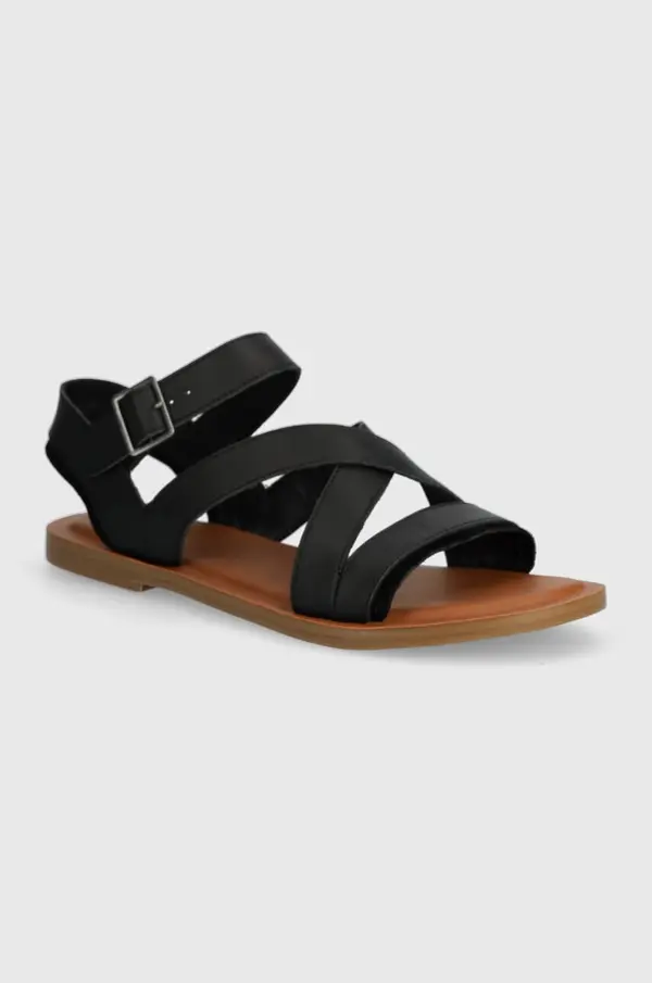 Toms Kožne sandale Toms Sloane za žene, boja: crna, 10020800