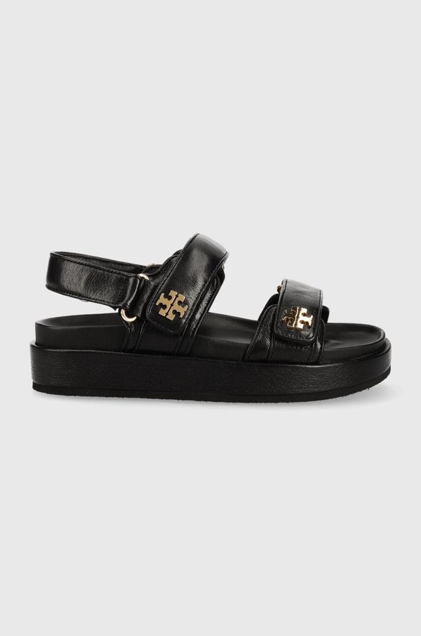 Tory Burch Kožne sandale Tory Burch Kira Sport za žene, boja: crna, 144328-001