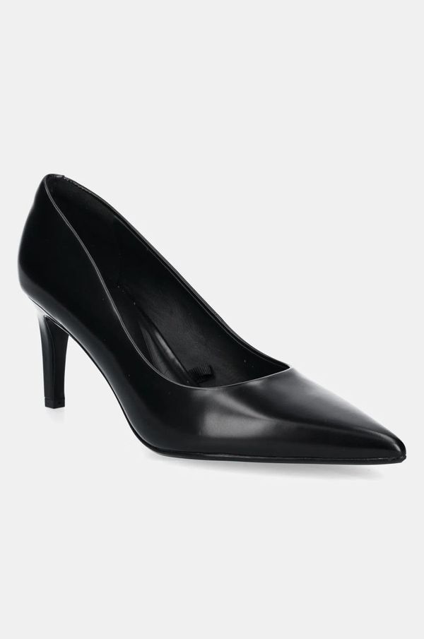 Calvin Klein Kožne štikle Calvin Klein HEEL PUMP 70 - BRUSH L boja: crna, HW0HW02446