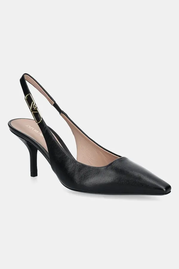 Emporio Armani Kožne štikle Emporio Armani