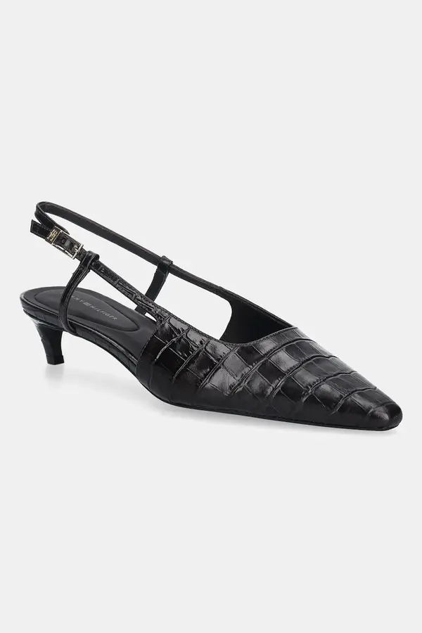 Tommy Hilfiger Kožne štikle Tommy Hilfiger CROC SLINGBACK SLANTED HEEL